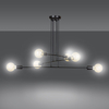 Lampa wisząca MULTIPO 6 BLACK Emibig 696/6 czarny