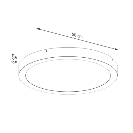 Sollux Lighting Plafon ONYX 50 biały LED 3000K SL.1247