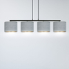 Lampa wisząca HILDE 4 BL GRAY Emibig 1050/4 czarny/chrom