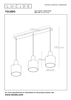 Lampa wisząca Lucide TOLEDO 74405/03/62 biały/miedziany