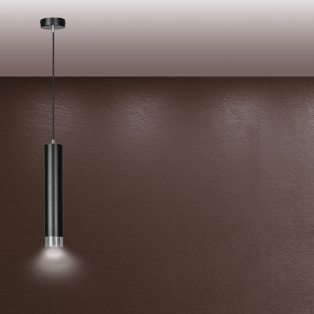 Lampa wisząca KIBO 1 BL/CHROME Emibig 643/1 czarny/chrom