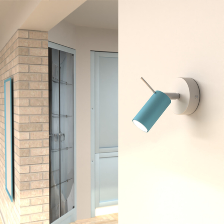 Milagro Kinkiet Preston 1x mini GU10 Niebieski / Biały MLP7622 NIEBIESKI / BIAŁY