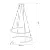Milagro Lampa wisząca DOUBLEMOON 30W LED ML1178 CZARNY