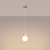 Sollux Lighting Lampa wisząca PEKKA 3P biała/naturalne drewno SL.1391