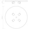 Lampa sufitowa Astro 4-Way Plate 1296002 Matowy Biały