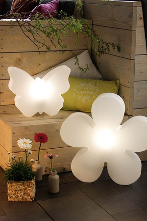 Kwiat LED Lampa zewnętrzna ogrodowa 2700K Biała ciepła Ø40cm zielony 32408W zielony