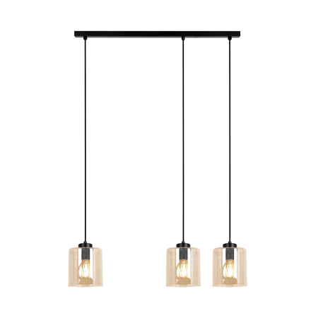 Lampa wisząca Kaja SORO K-5570 czarny, bursztynowy