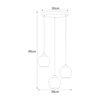 Lampa wisząca Kaja NIRA K-5611 czarny, chrom