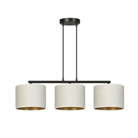 Lampa wisząca HILDE 3 BL WHITE Emibig 1052/3 biały/czarny
