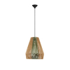 Lampa wisząca Luces Exclusivas GRANIVO LE45348 drewno jasne i ciemne, zielony