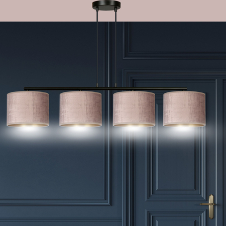 Lampa wisząca HILDE 4 BL ROSE Emibig 1053/4 różowy