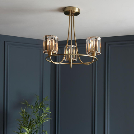 Lampa sufitowa Endon Lighting Berenice 107801 mosiądz