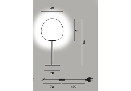 Lampa stołowa Foscarini 244024EB-10 Rituals XL tavolo alta