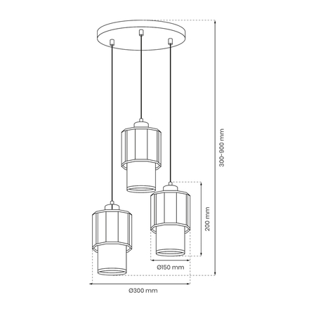 Milagro Lampa wisząca BLANCO 3xE27 MLP8366 BIAŁY / ZŁOTY