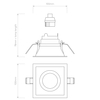 Spot Astro Minima Slimline Square Fixed Fire-Rated IP65 1249038 Matowy Biały