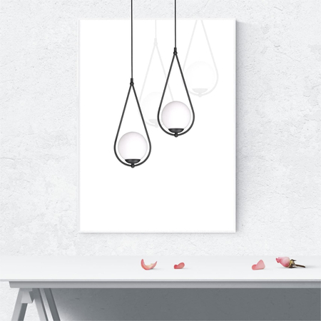 Lampa wisząca NEVE BLACK Kaja K-4771 czarny
