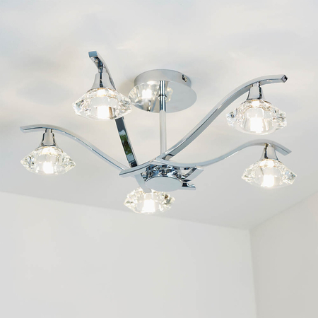 Lampa sufitowa Endon Lighting Langella LANGELLA-5CH chrom