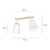 Lampa sufitowa ATLAS 2 WHITE Emibig 724/2 biały