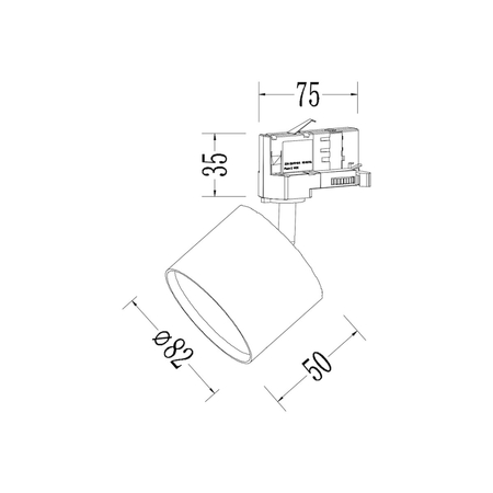 Milagro Oprawa Cyklop Track Biały 1xGx53 3-Obwodowy ML2130 BIAŁY