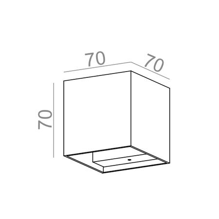 Kinkiet AQForm Mini Cube LED 230V Wall Biały Struktura
