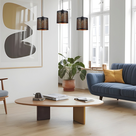 Milagro Lampa wisząca MORGAN 3xE27 ML1801 CZARNY + ZŁOTY