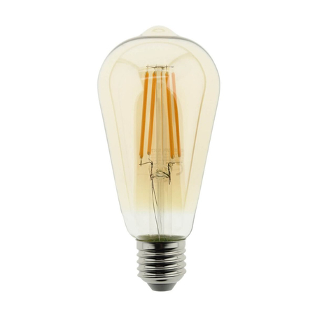 Blaupunkt Żarówka LED Filament E27 ST64 8W Amber Glass Ściemnialna