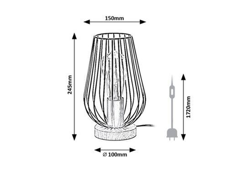 Lampa stołowa Rabalux Gremio 6915 buk