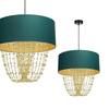 Milagro Lampa wisząca ALMERIA GREEN/GOLD 1xE27 MLP6452 ZIELONY / ZŁOTY
