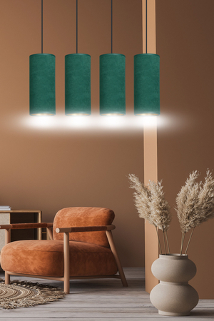 Lampa wisząca BENTE 4 BL GREEN Emibig 1058/4 zielony