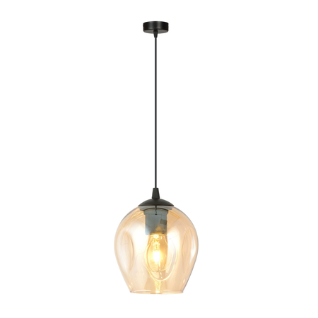 Lampa wisząca ISTAR 1 BL MIODOWY Emibig 677/1 czarny/złoty