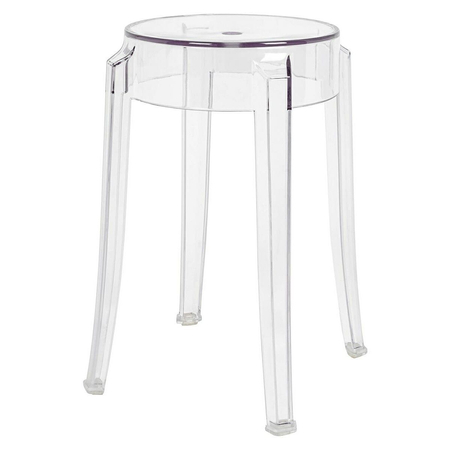 Stołek CHARLES 46 transparentny - poliwęglan