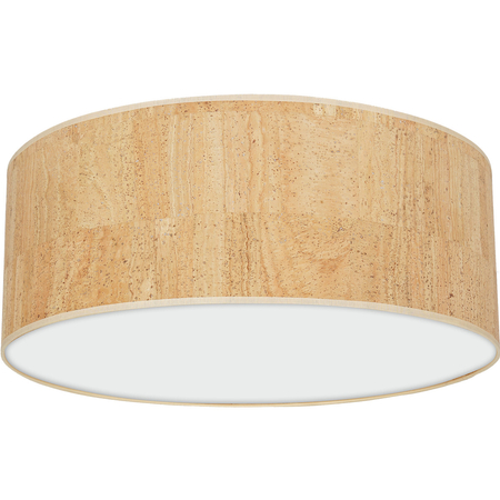 Milagro Lampa sufitowa Cork 3xE27 Ø50cm Biały / Korek MLP7521 BIEL / KOREK