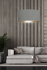 Lampa wisząca HILDE 1 BL GRAY Emibig 1050/1 czarny/chrom