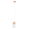 Sollux Lighting Lampa wisząca PEKKA 3P biała/naturalne drewno SL.1391