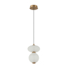 Lampa wisząca Italux Nico PND-8545-2-AB-WH Czarny, złoty