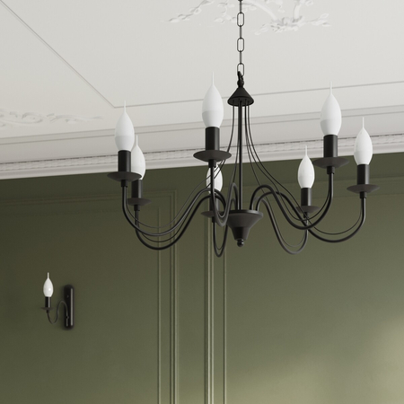 Sollux Lighting Żyrandol MINERWA 7 czarny SL.0219