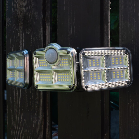 Eko-Light Naświetlacz Solarny Flexi Potrójny EKO9152 SREBRNY