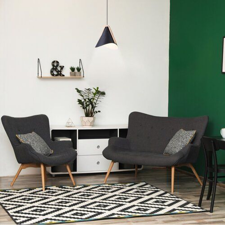 Lampa wisząca Rabalux Neva 6650 czarny matowy