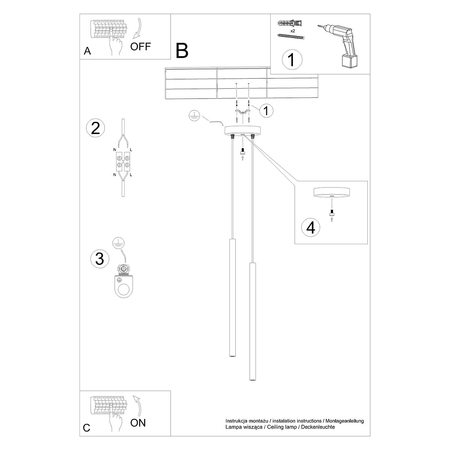 Sollux Lighting Lampa wisząca PASTELO 2 ochra czerwona SL.1525