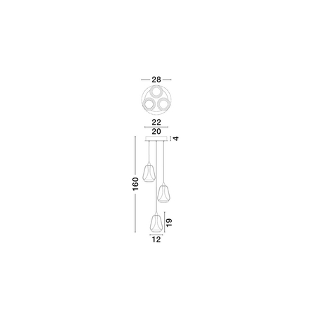 Lampa wisząca Luces Exclusivas RORIZNO LE45113 czarny, złoty i odcienie złota