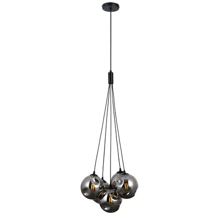 Lampa wisząca Italux Perlos PND-54456-5A-HB-SMG Czarny mat