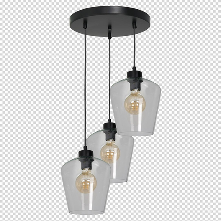 Milagro Lampa wisząca SANTIAGO CLEAR 3xE27 MLP6611 CZARNY