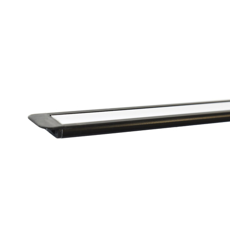 Eko-Light PROFIL ALUMINIOWY CZARNY TYP Z 1m + KLOSZ MLECZNY EKPR6381