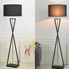 Lampa podłogowa Abigali Sand Glass czarna