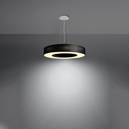 Sollux Lighting Żyrandol SATURNO SLIM 50 czarny SL.0750