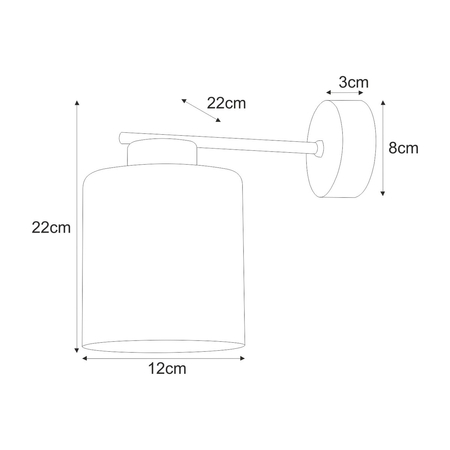 Kinkiet Kaja AURELIA K-5523 czarny, złoty, bursztynowy