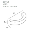MAXLIGHT W0359 KINKIET LOTUS 7W BRUSHED BRONZE