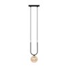 Lampa wisząca Kaja GOLDI K-5595 czarny, złoty, bursztynowy