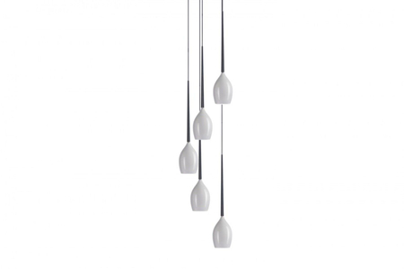 Lampa wisząca IZZA 5 WHITE Azzardo AZ0311 biały/czarny