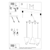 Sollux Lighting Żyrandol BLUM 3 czarny SL.0772